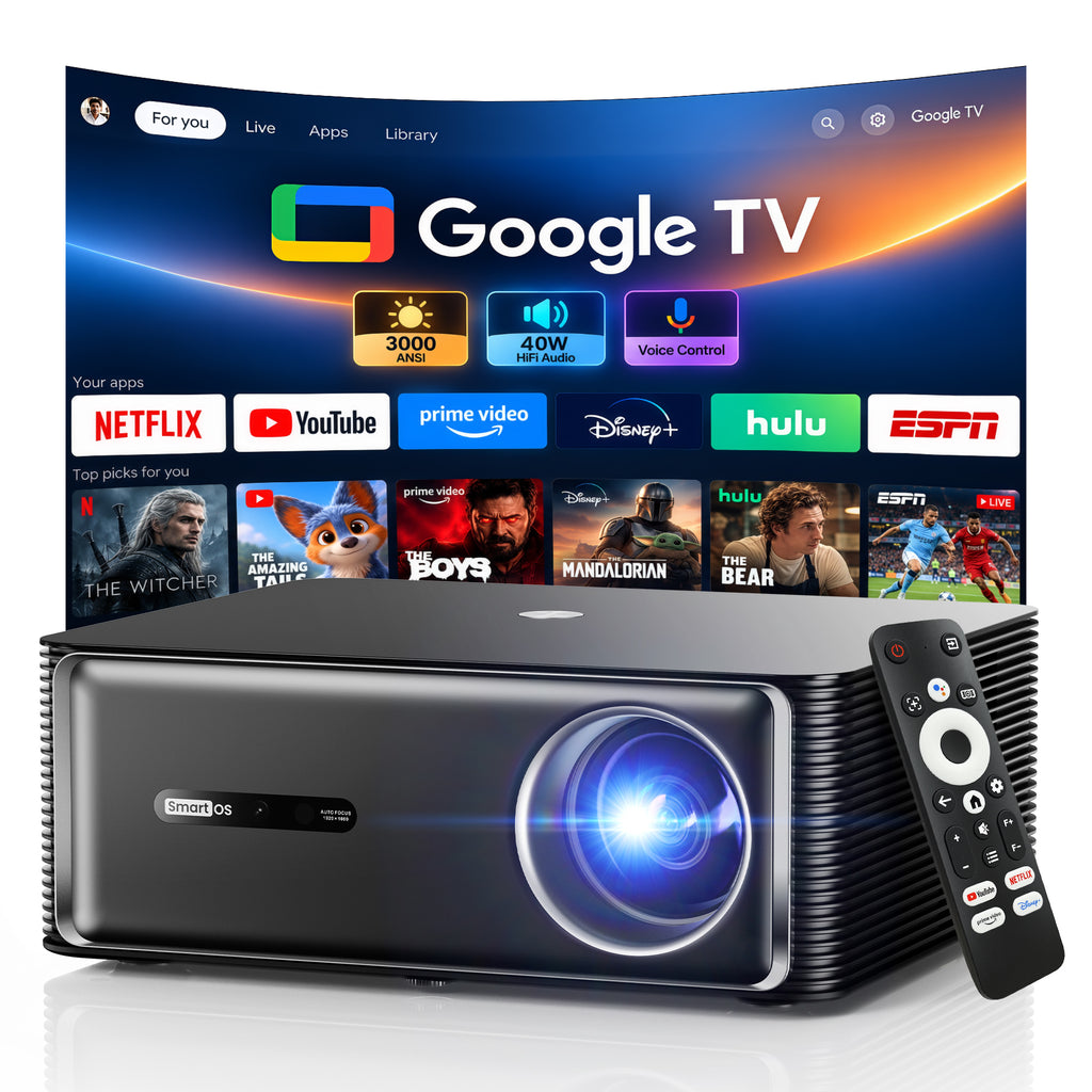 Boldever H2 Google TV Smart Projector Black
